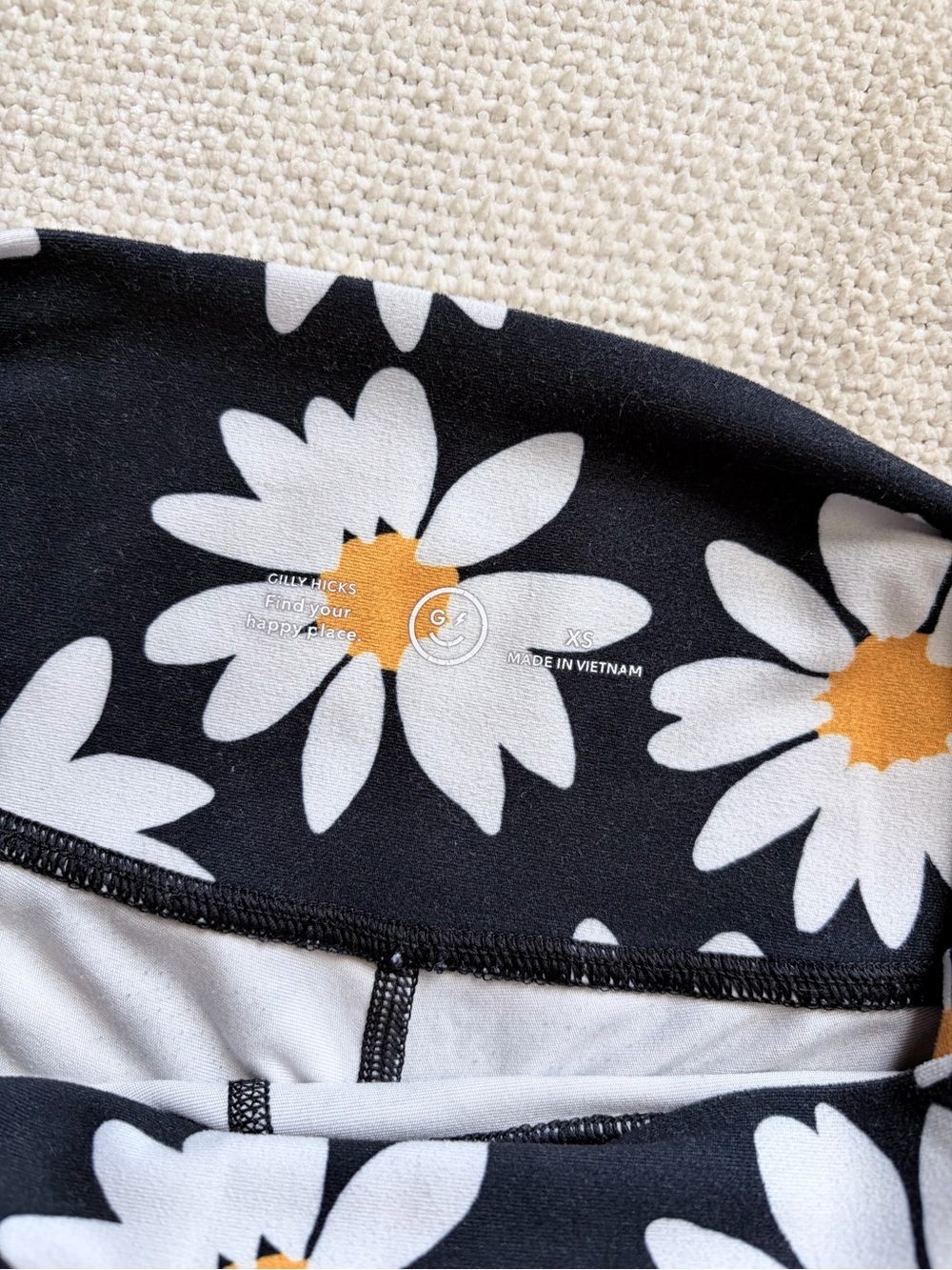 Daisy Crop Top Sports Bra + Bike Shorts Matching Set — Small Top / XS Bottom - Picture 12 of 14